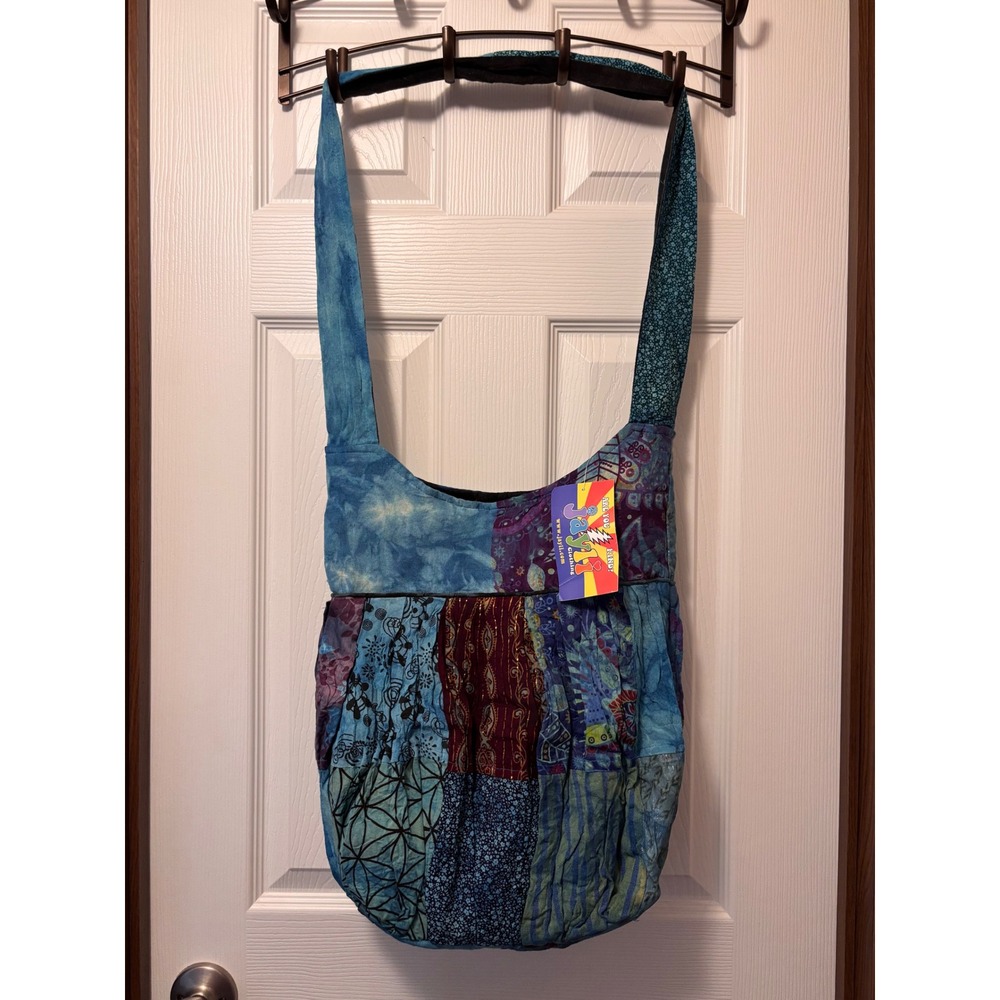 Jayli NWT Patchwork Boho Shoulder Bag 100% Cotton Made in Nepal
